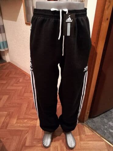 Trenerke: Donji deo trenerke, 2XL (EU 56), Adidas, bоја - Crna, Pamuk — 6
