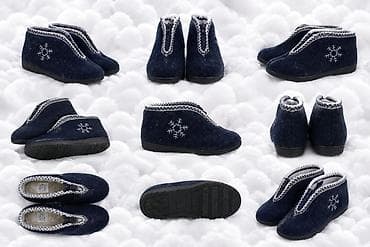 obuca caprice: Papuče/kućne čizmice od filca – tamnoplave - Materijal: mekani filc — 1