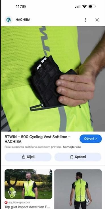 Sweatpants: Nov prsluk za bicikliste BTWIN, veličine XL. Prednji deo vodootporan i — 3