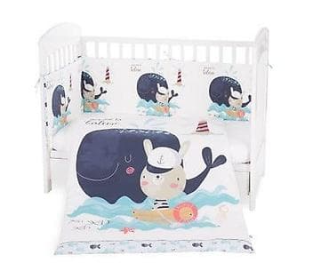 madame coco sve za kucu: KIKKA BOO Happy Sailor – komplet posteljine sa ogradicom, 6 delova — 1