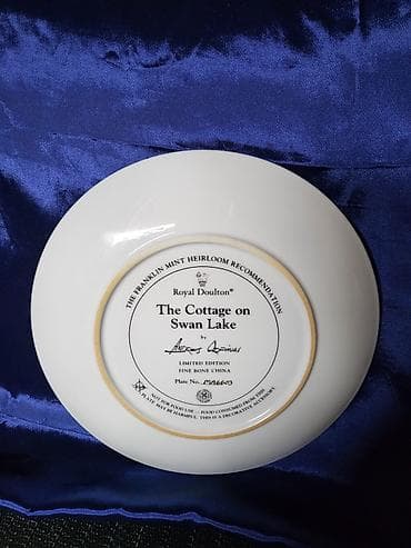 Slike i ramovi: Dekorativni engleski tanjir iz 90ih.Kostani porcelan.Andres Orpinas — 10