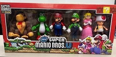 Figurice za decu: Set figurica Super Mario – 6 likova - Komplet sadrži: Mario, Luigi — 1