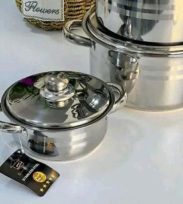 srpski cilimi: Komplet šerpi od nerđajućeg čelika – Cooking Pot / Chaung Hong - — 3