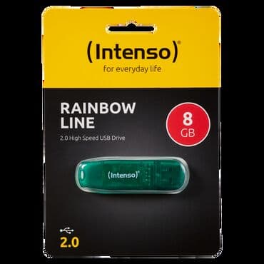 polovni tv novi sad: USB Flash drive 8GB Rainbow Line, zelena boja, materijal transparentna — 1