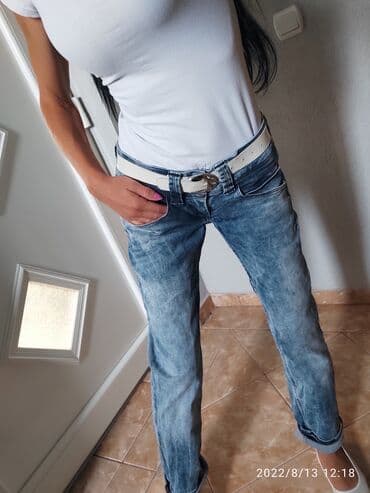 Women's Pants, Jeans, Shorts: Denim farmerke s/m — 1