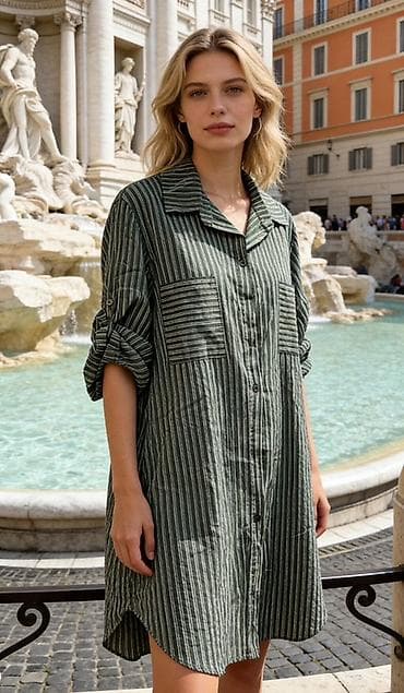 esprit obuca beograd: ✅✅Pruge košulja/košulja-haljina sa dugmadima – više boja
✅2000 din — 2