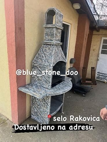 Vrtni roštilj/ognjište od veštačkog kamena sa dimnjakom. - Masivna na lalafo.rs Vrtni roštilj/ognjište od veštačkog kamena sa dimnjakom. - Masivna