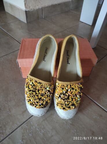 srebrne cipele: Espadrilles, 36 — 1