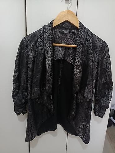 crni tech fleece: Ženska lagana jakna/bolero SEDUCE. - Model: otvoreni kroj bez — 1