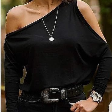 Bluza mis rukavi gola ramena sa elastinom. Crna,borda,pink,nezno