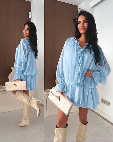 Lične stvari: 💫💫Lepršava mini haljina sa volanima - Kroj: romantična, A-linija; — 8