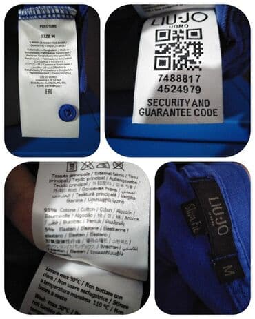 torbica oko struka i noge: Liu Jo original majca, Slim Fit vel M. Kao NOVA! Brend utisnut na svim — 2
