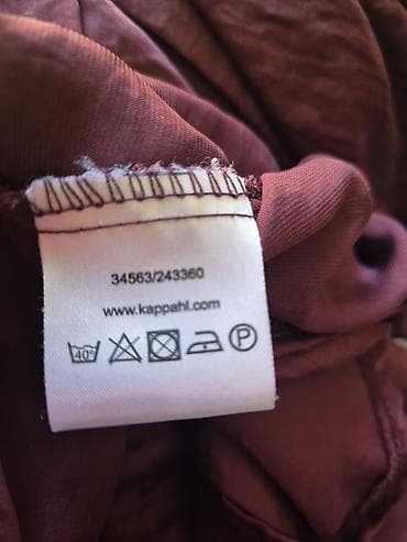 bele tunike: Ženska bluza sa dugim rukavima – boja bordo/šljiva - Materijal — 4