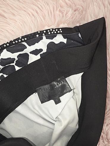 suknja i sako: Suknjica crno bela. -Dizajn: crno-beli animal print sa efektom — 2