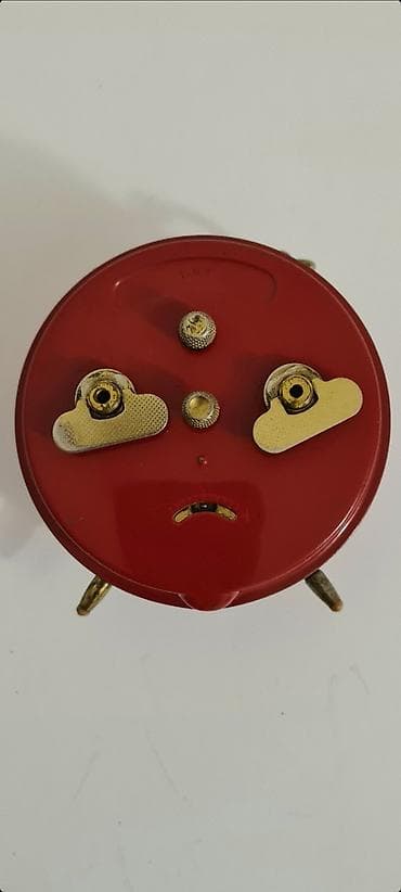Tools & Equipment: ★ Na prodaju lep, crveni nemački kolekcionarski sat-budilnik stare — 10