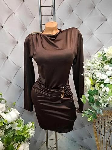 Dresses: Elegantne ženske haljine – večernji modeli sa dugim rukavima - — 7