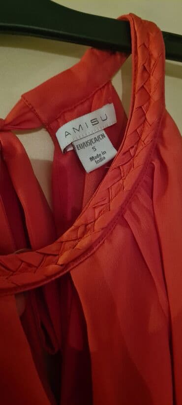 plus size tunike: S (EU 36), Viscose, Single-colored, color - Red — 2
