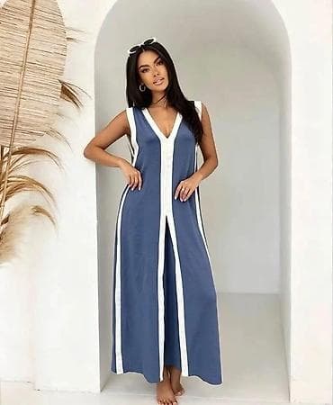 Haljine: Ženska maxi haljina bez rukava – elegantan letnji model - Kroj: duga — 2