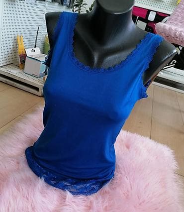 Majice na bretele: Predivna majica sa čipkom Super tanji mekani Pamuk elastin Odgovara — 3