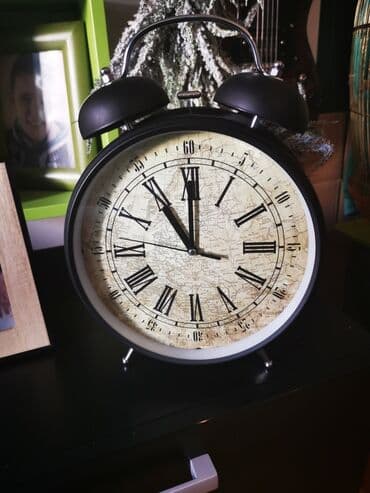 Table clock, color - Black, New