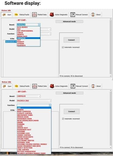 set za vracanje kocionih cilindara: Itcardiag acfobd obd2 za — 17