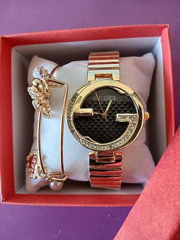 Gucci ženski set – ručni sat i narukvica u poklon-kutiji. Sat: -