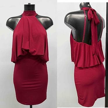 numoco haljine: ✅Elegantna ženska mini haljina sa visokim okovratnikom i vezivanjem na — 1