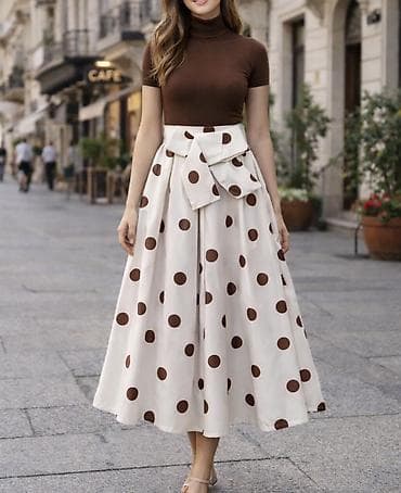 Skirts: ✅Midi suknja sa tufnama i velikom mašnom u struku
✅2750 din — 4