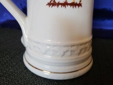 jelen pivo krigla: Krigla 1 nova Zajecar porcelan 70te. Krigla Zajecar porcelan — 3