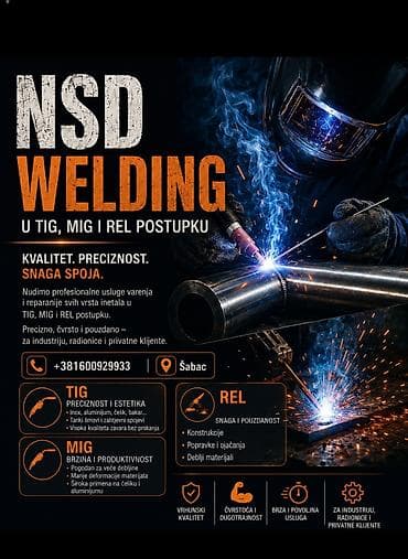 auto delovi kovin: **Usluge varenja – TIG, MIG i REL postupak** Profesionalne usluge — 1