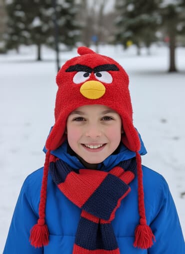 kostim za deda mraza: Zimska kapa Angry birds moze i za odrasle — 1