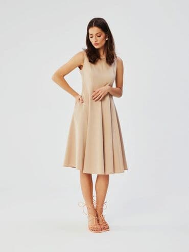 haljine secene ispod grudi: M (EU 38), color - Beige, Cocktail, Other sleeves — 1