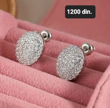 sorc m: Screwback earrings, Material: Cubic zirconia — 3