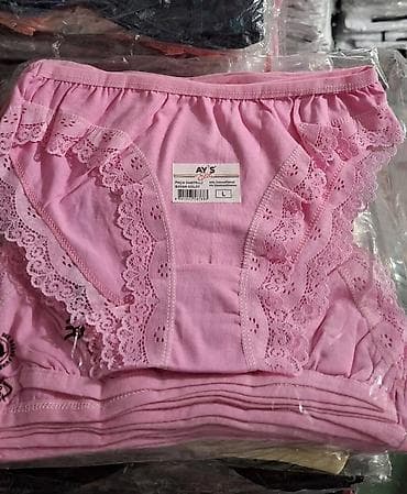 crveni donji ves: Ženske pamučne gaćice 12 komada – AYS - Modeli: klasične bikini — 6