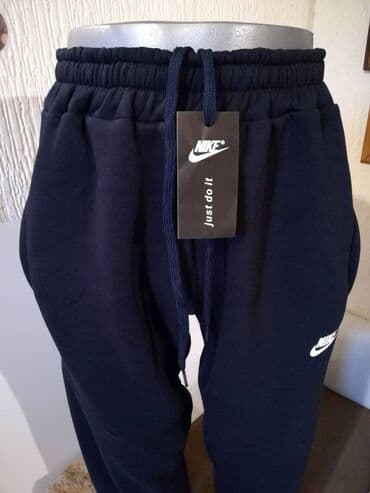 Trenerke: Nova muska pamucna trenerka donji deo Nike Crna Veliki broj 4XL — 4