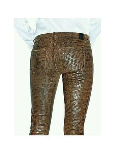 kožne pantalone: XS, Normalan struk, Čino — 3