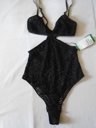 Nov sa etiketom, H&M bodi od čipke, crni, XS veličine