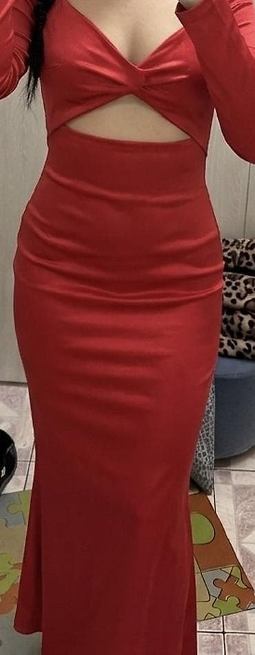 asos beograd: Crvena večernja haljina sa prorezom – elegantan, efektan model - — 5