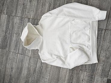 Muška odeća: Bela dukserica s kapuljačom – unisex, minimalistički dizajn.Kao nova — 5