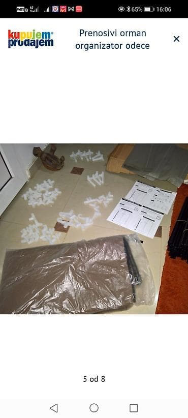 vodeni sto za decu: Prenosivi orman / organizator odeće GY-49 - Dimenzije: 170 cm — 5