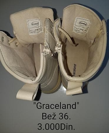 gucci papuce zenske: Nove Graceland ženske čizme, broj 36 - Boja: Bež - Model: gležnjače — 6