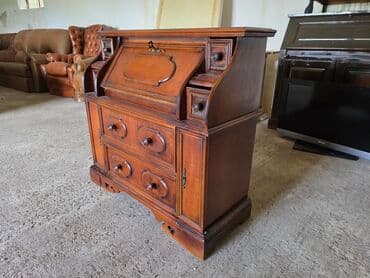 Furniture: Elegantan drveni sekreter sto sa preklopnom radnom površinom, idealan — 7