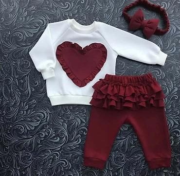 kompleti od viskoze: Dečiji komplet za devojčice – 3 dela 💖 Neodoljivi Komplet za Najslađe — 3