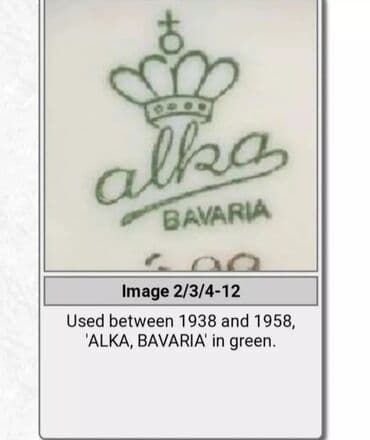 dormeo jastuk i cebe za decu: Vaza nova Alka porcelan,zlato 1938 do 1958g. Bavaria. Nova — 13