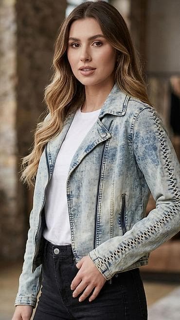 Ženska teksas jakna – svetlo isprani denim sa unikatnim detaljima - na lalafo.rs Ženska teksas jakna – svetlo isprani denim sa unikatnim detaljima -