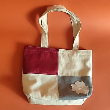 torbe od platna: Platnena tote torba – patchwork dizajn - Ručno šivena torba od — 6