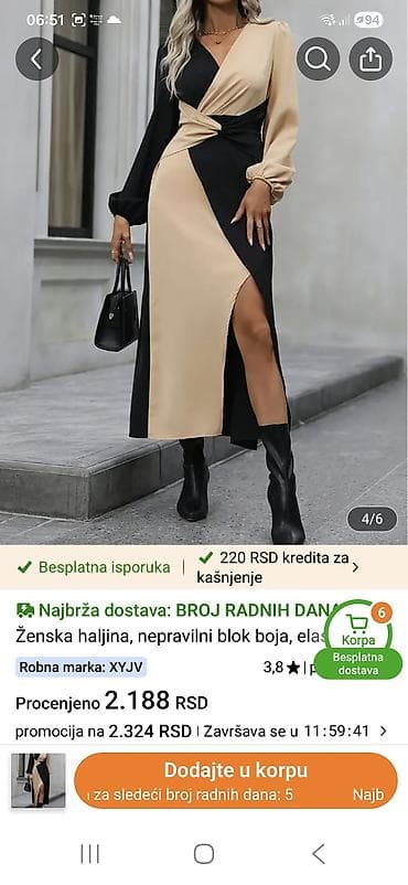 zenske trenerke adidas: Ženska duga haljina sa upečatljivim printom u plavo-belim tonovima — 7