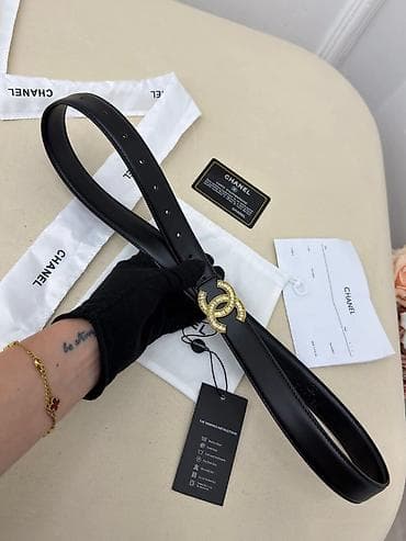kaisevi za noge: Chanel ženski kožni kaiš - Materijal: glatka prirodna koža - Poreklo — 2