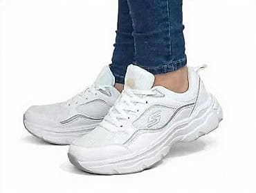 kupaci za debele zene: Bele ženske patike – chunky/street stil - Boja: potpuno bele sa — 1