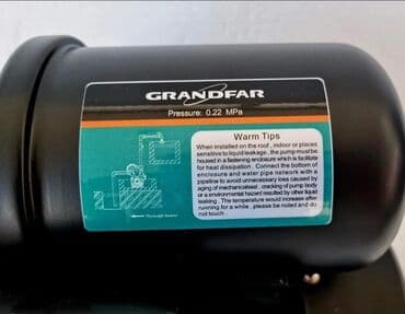 rezervoar za hidrofor cena: Prodajem novu i kvalitetnu GRANDFAR pumpa (hidrofor) za vodu. Model — 4